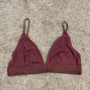 Calvin Klein red/burgundy Bralette, size large.